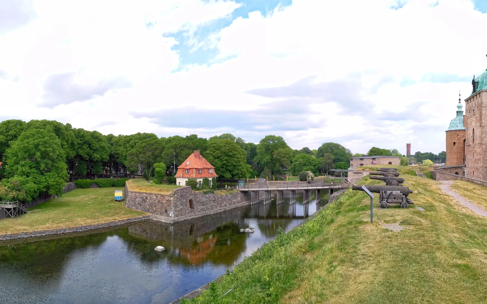 Kalmar Castle and its moat seen from above