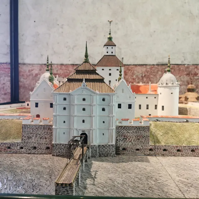 A model of Kalmar Castle in the exhibition